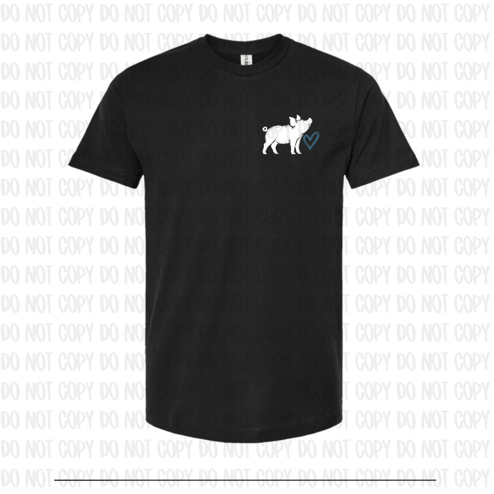 Blue Quarter Farm Pig Short Sleeve