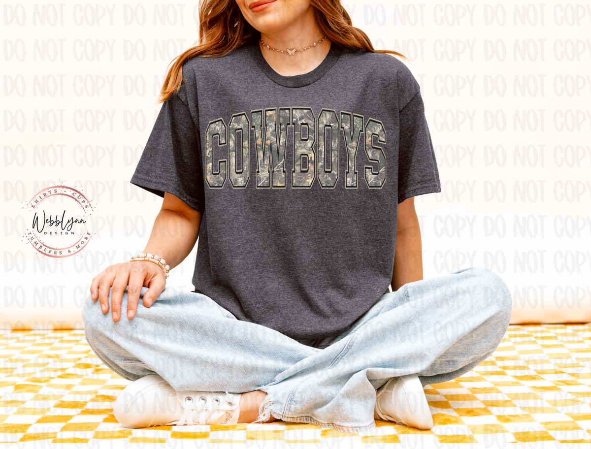 Camo Cowboys DTF Transfer