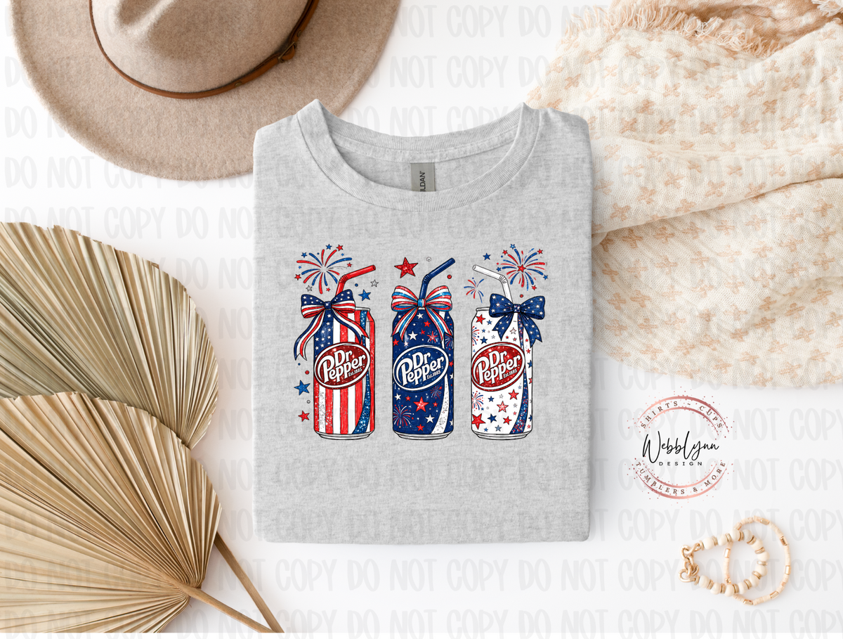 Red, White & Blue Soda DTF Transfer