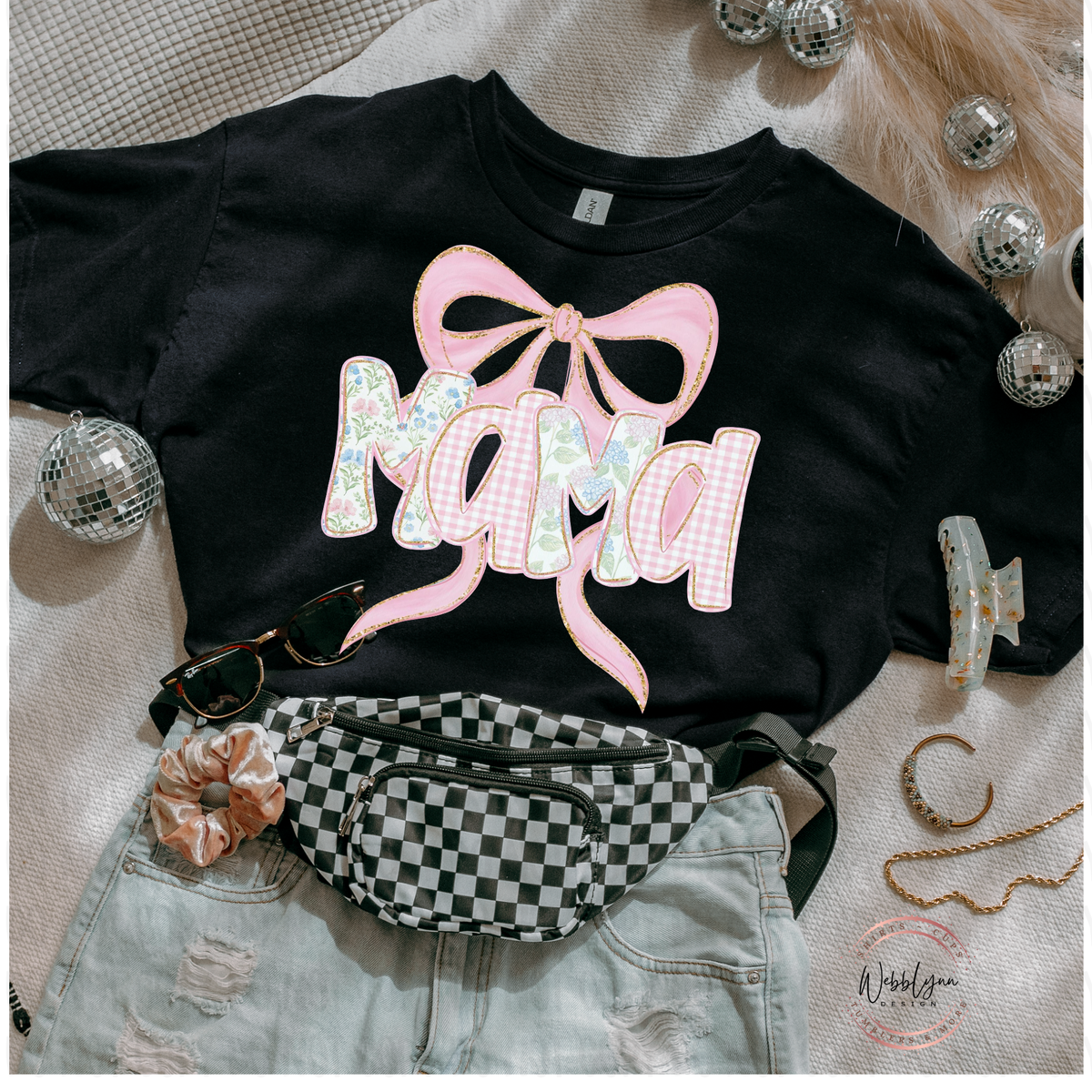 Mama Pink Floral DTF Transfer
