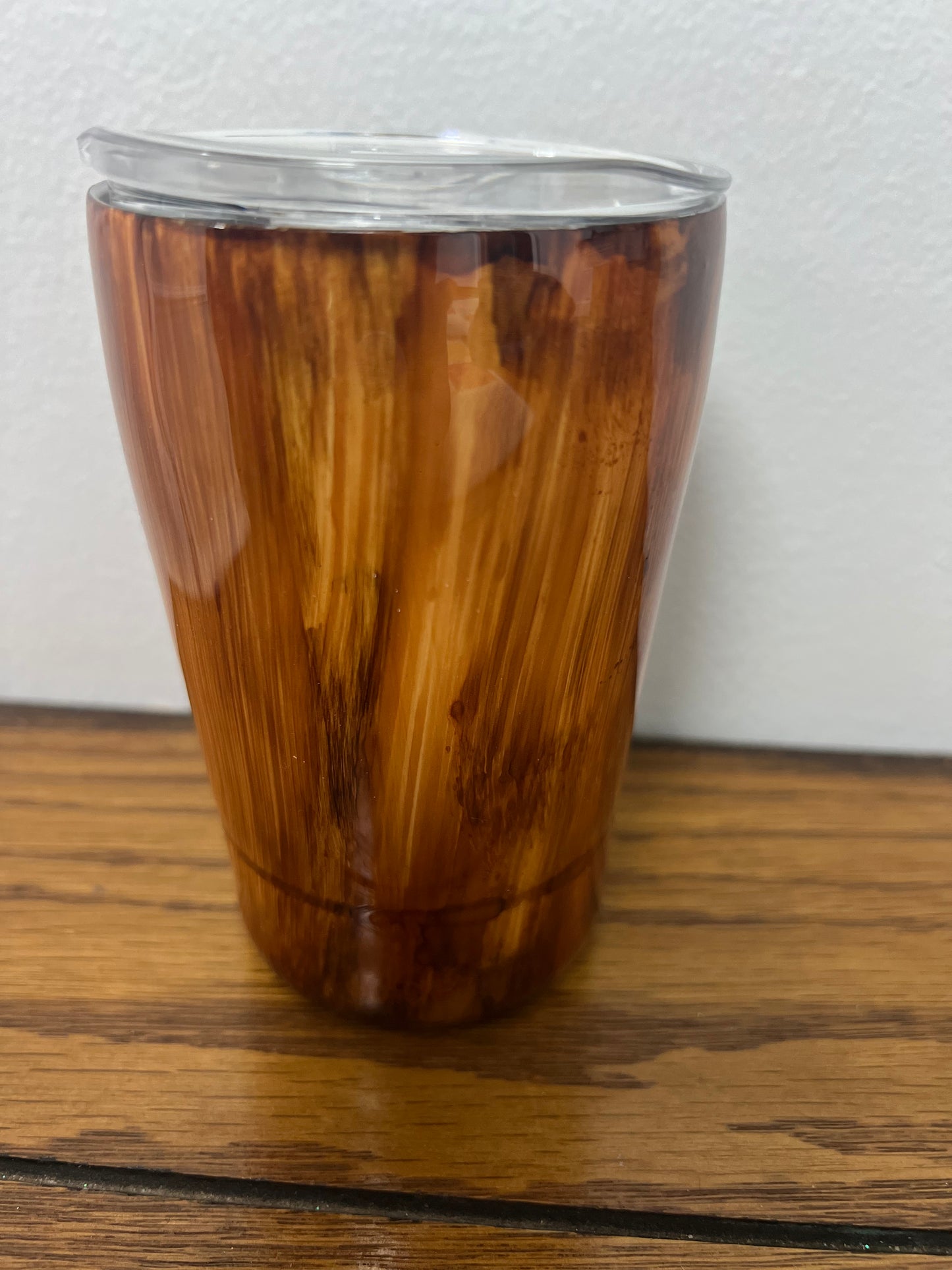 12 Oz Wood Grain Tumbler