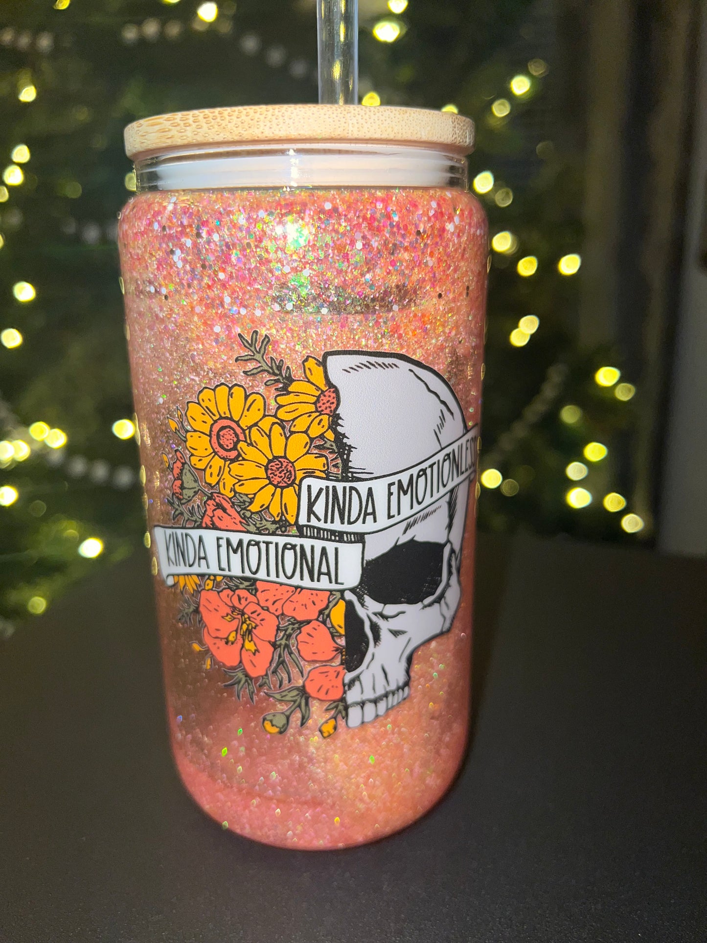 Kinda Emotional Snow Globe Tumbler