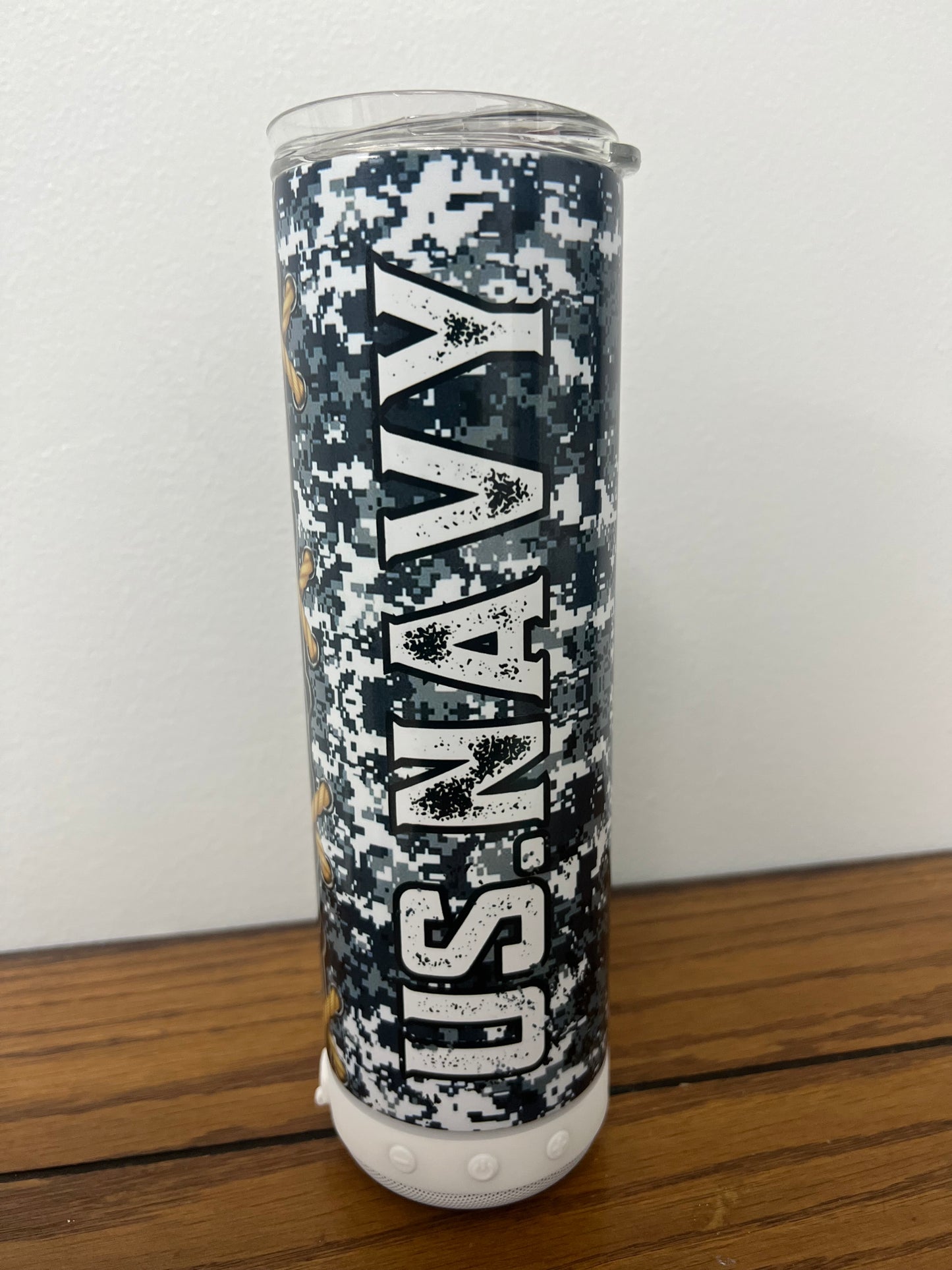 Navy Bluetooth Speaker Tumbler