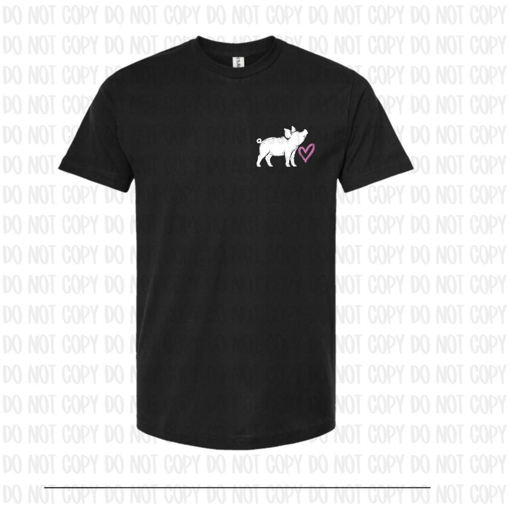 Blue Quarter Farm Pink Pig Short Sleeve
