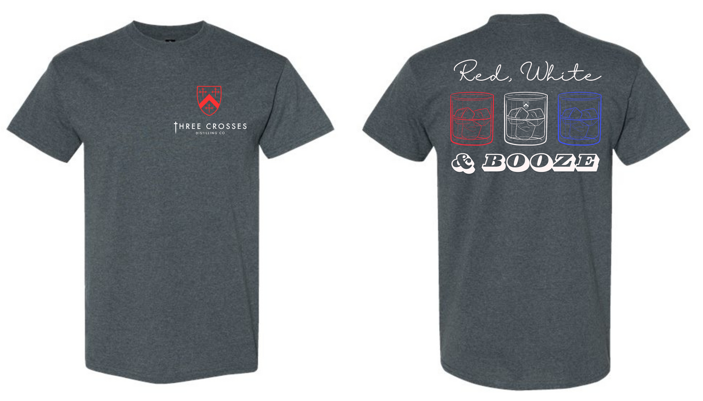 Red, White & Booze - Dark Heather Gray