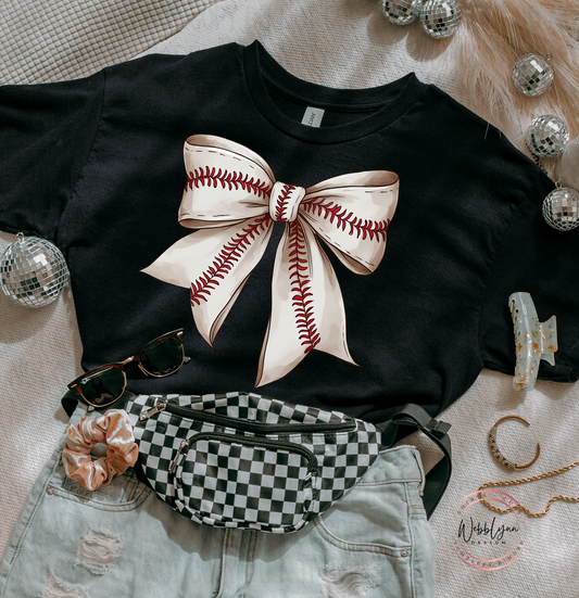 Baseball Bow DTF Transfer