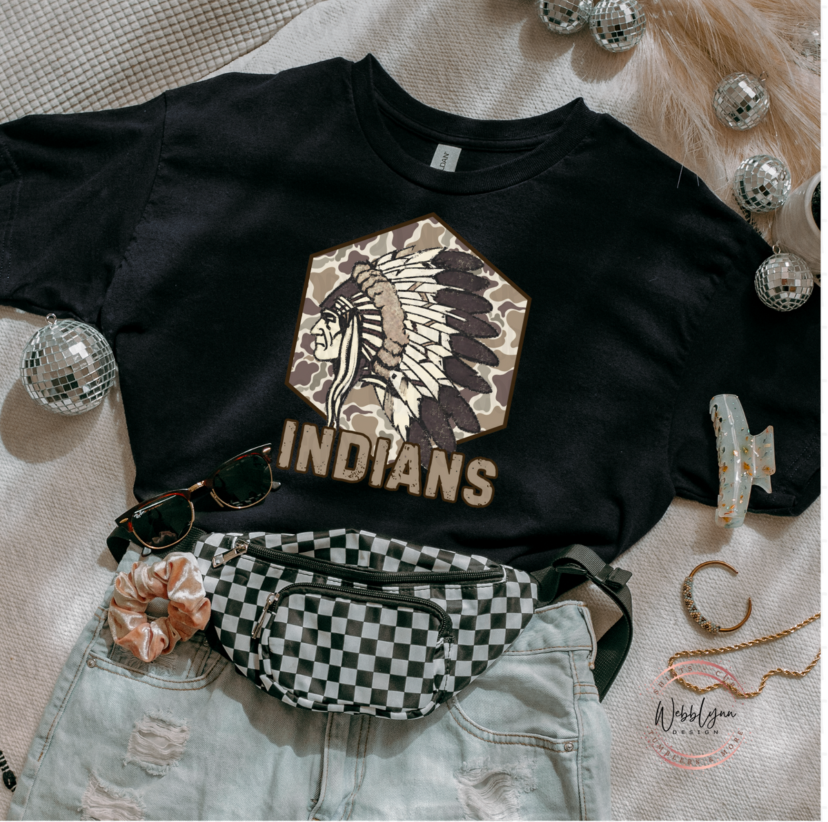 Indians Camo DTF Transfer