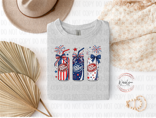 Red, White & Blue Soda DTF Transfer