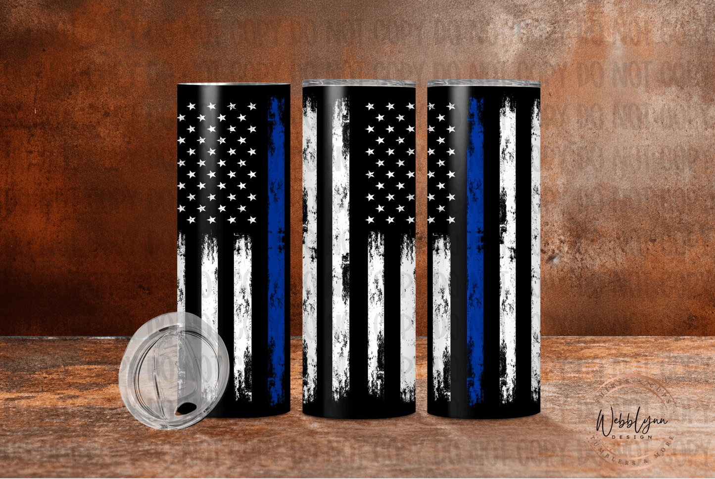 Blue Line Flag Tumbler