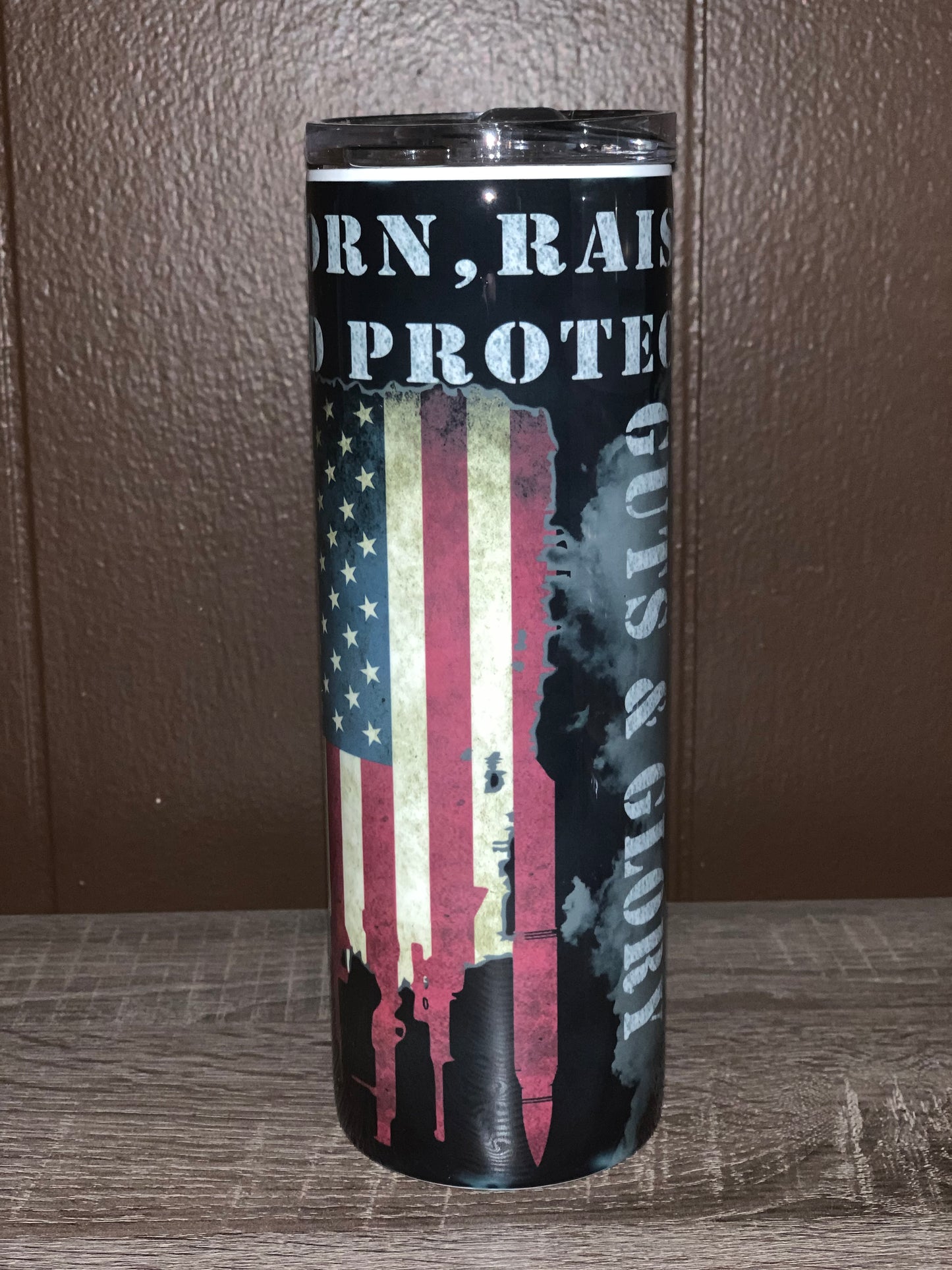 Born, Raised & Protected Tumbler