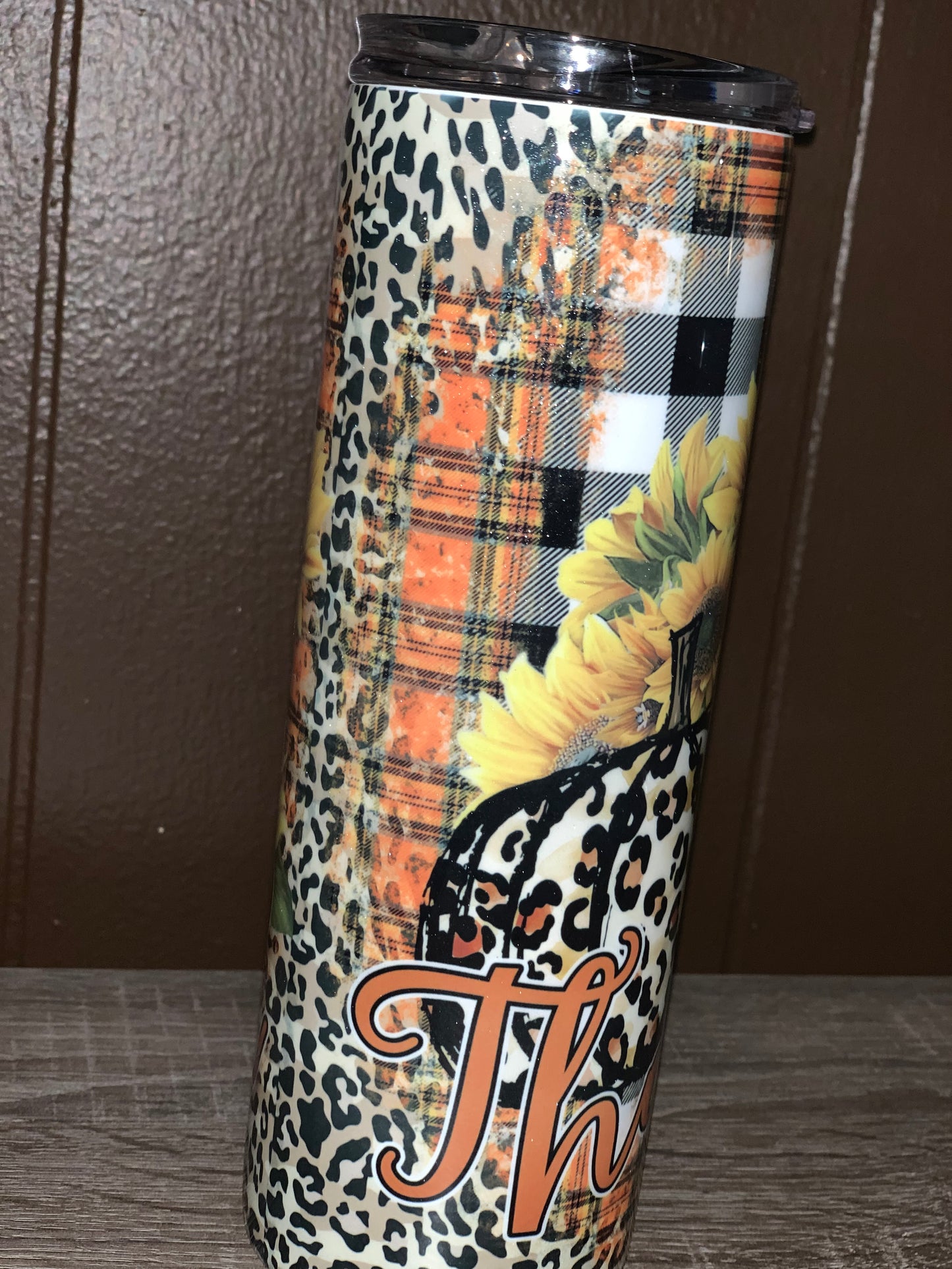 Thankful Leopard Tumbler