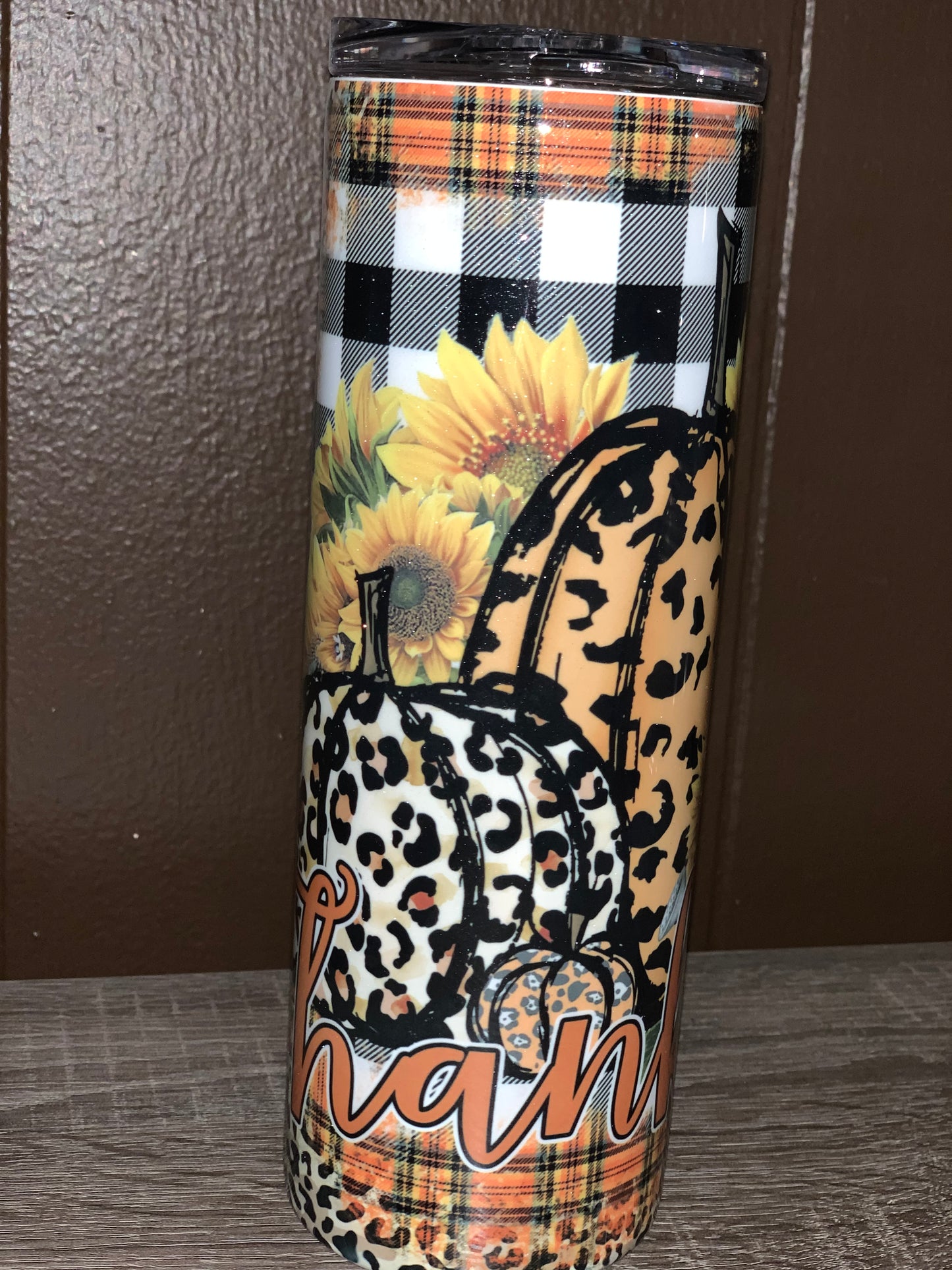 Thankful Leopard Tumbler