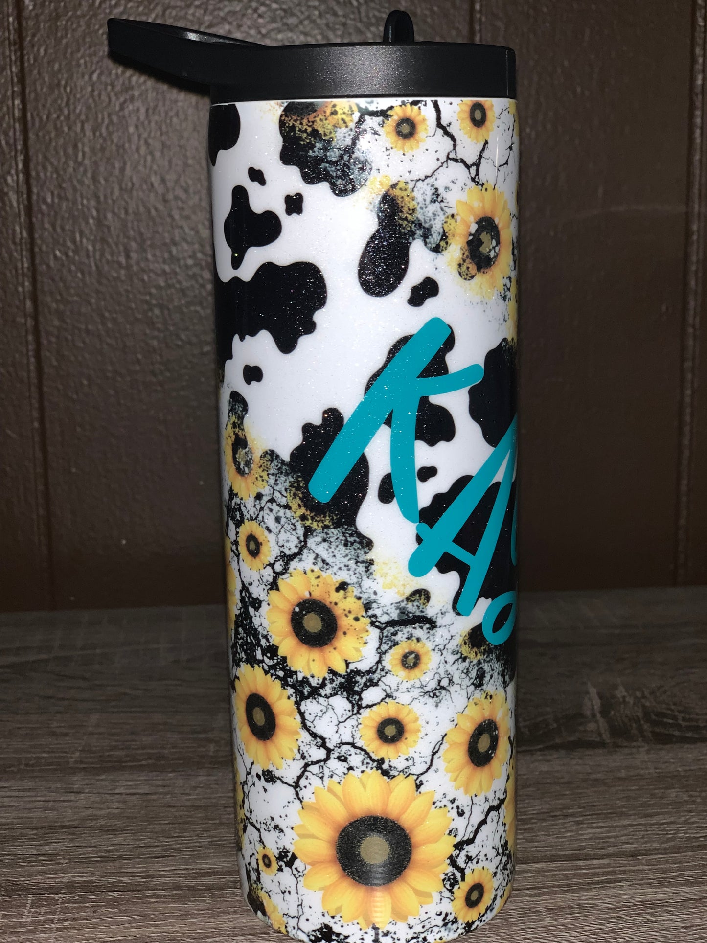 Cow Sunflower Tumbler