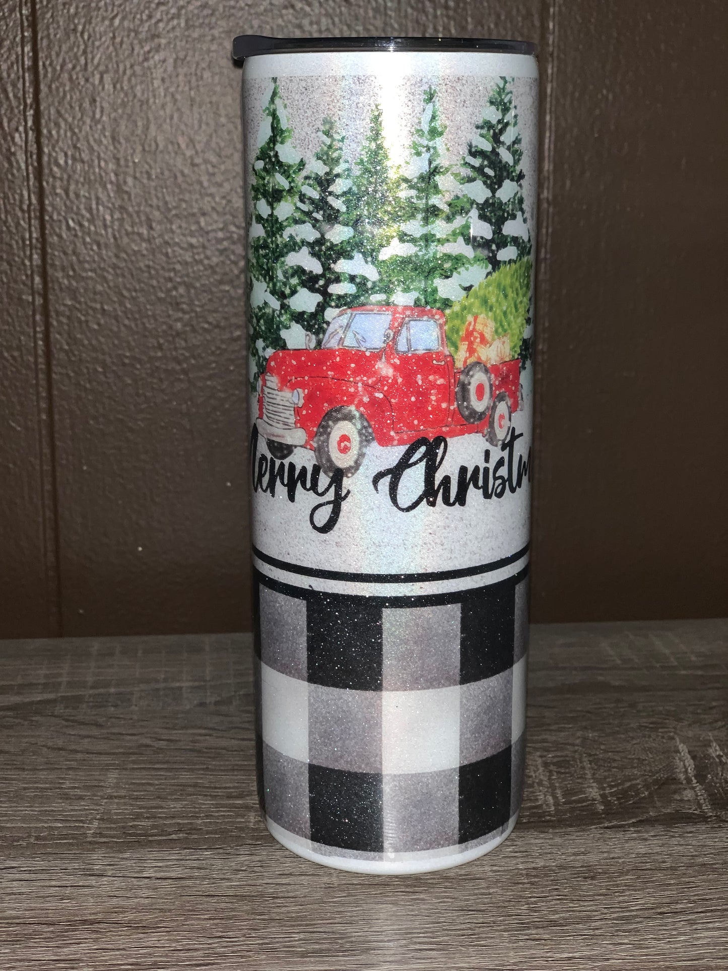 Merry Christmas Truck Tumbler