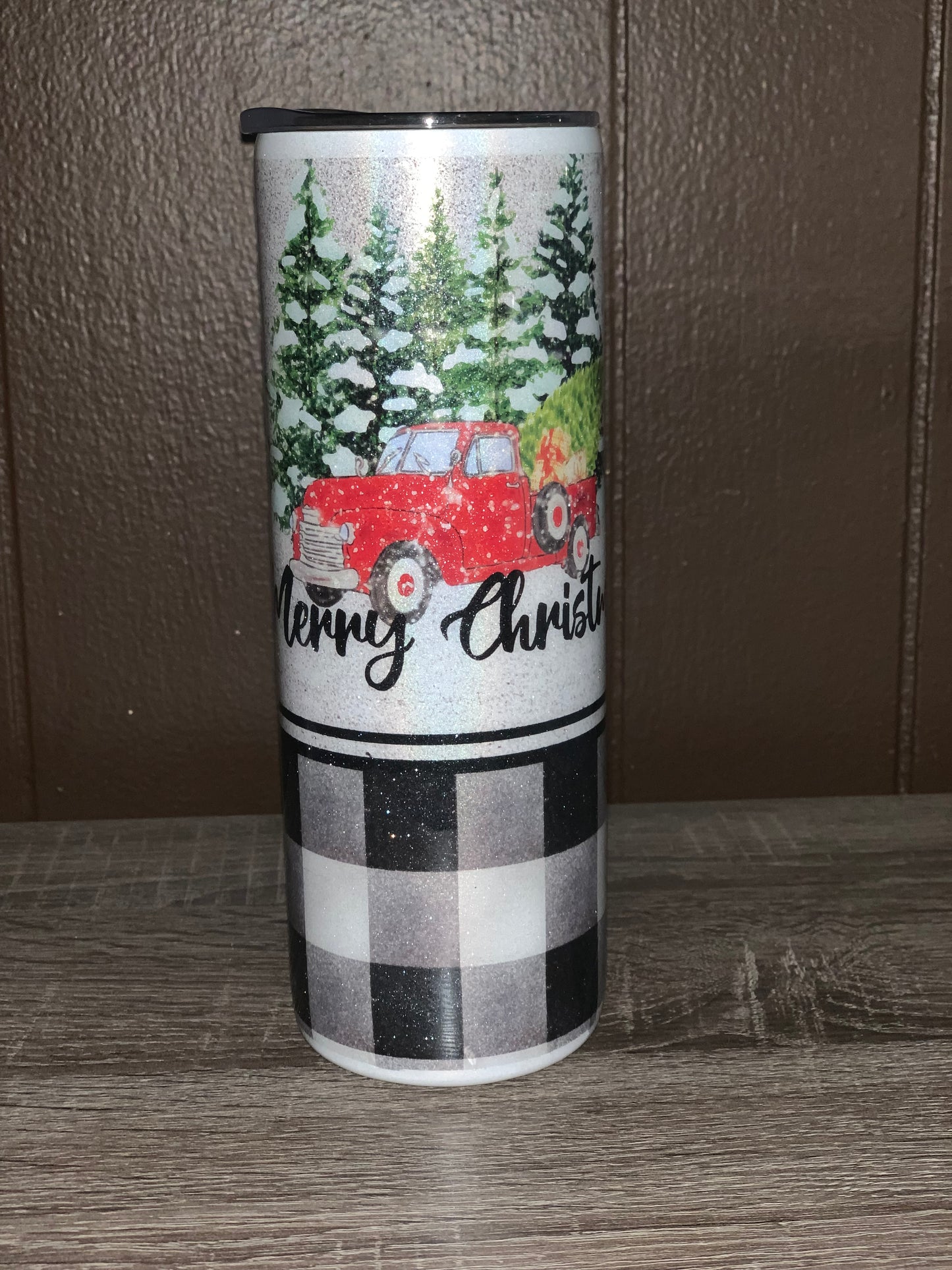 Merry Christmas Truck Tumbler