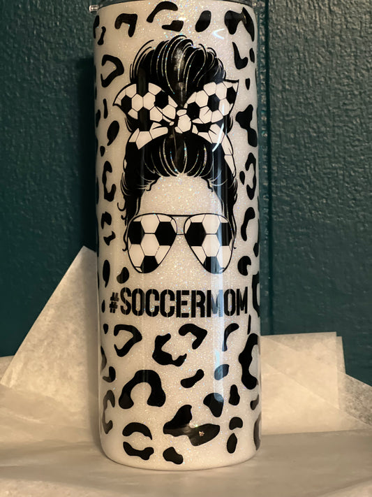 Sports Mom Leopard Tumbler