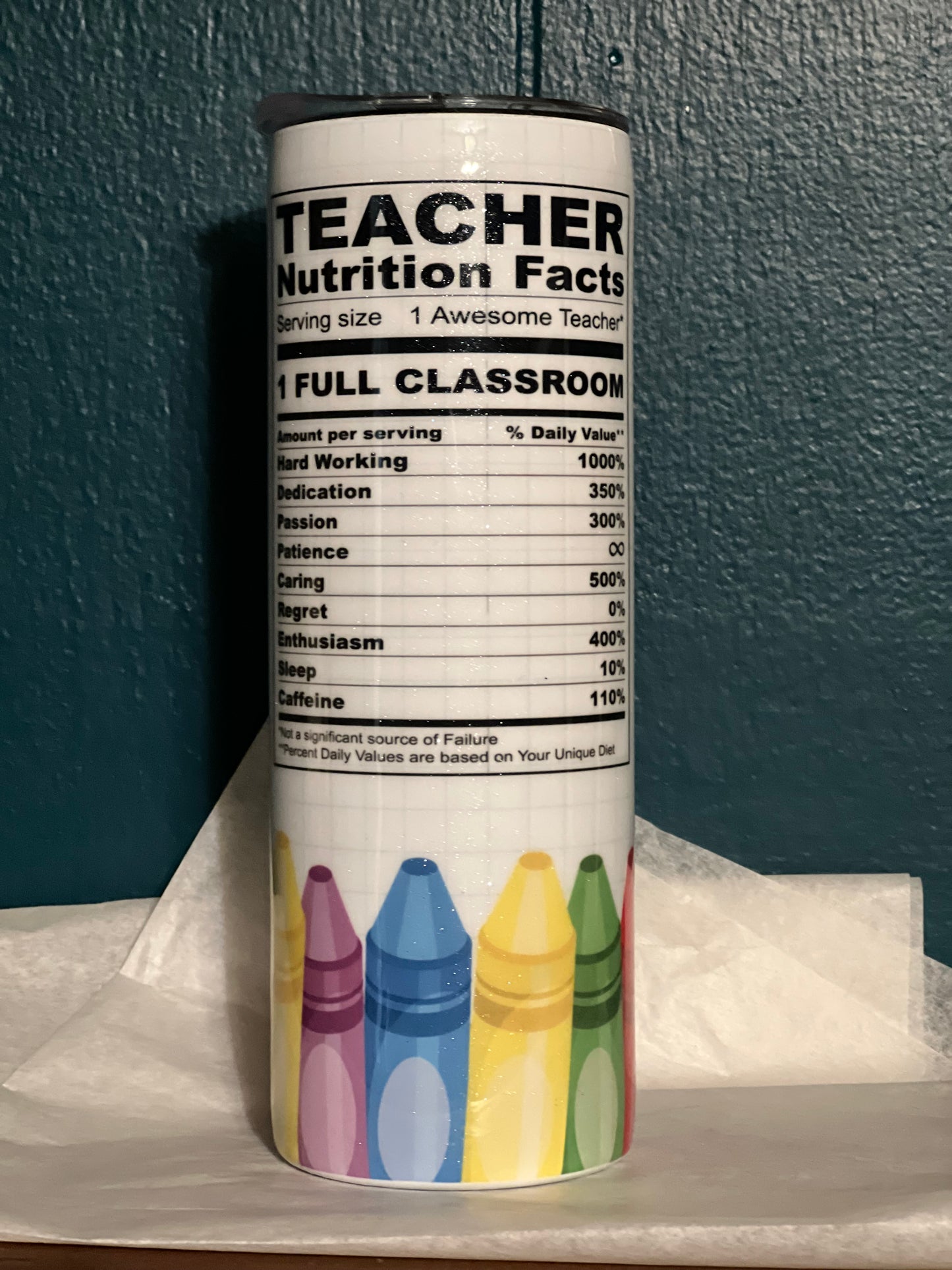 Teacher Life Crayon Tumbler