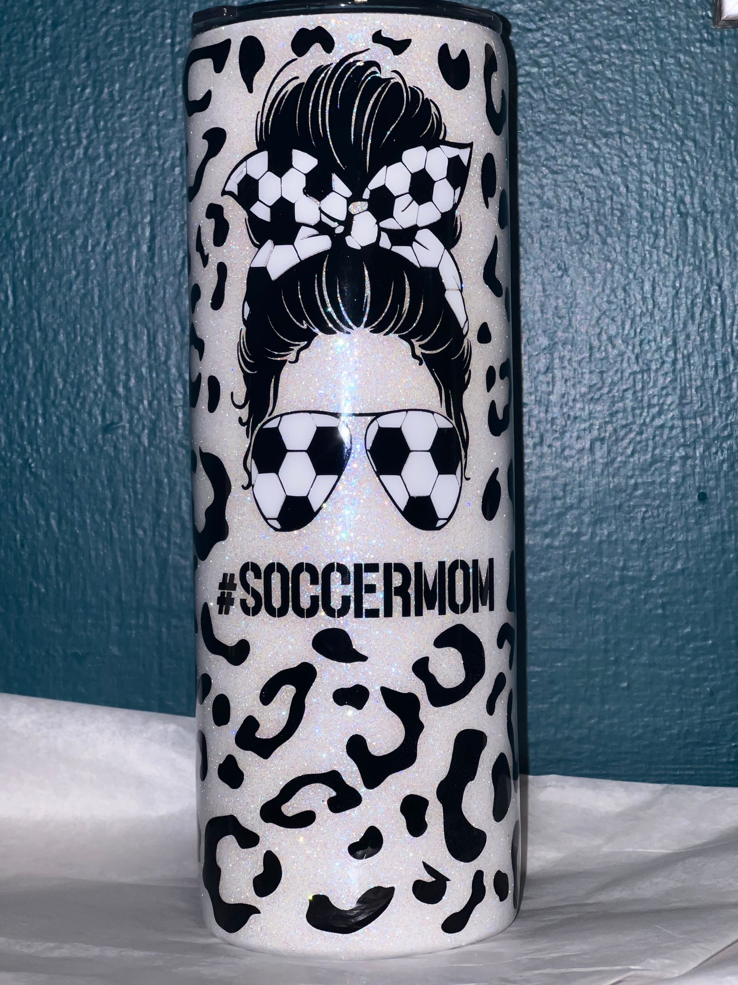 Sports Mom Leopard Tumbler