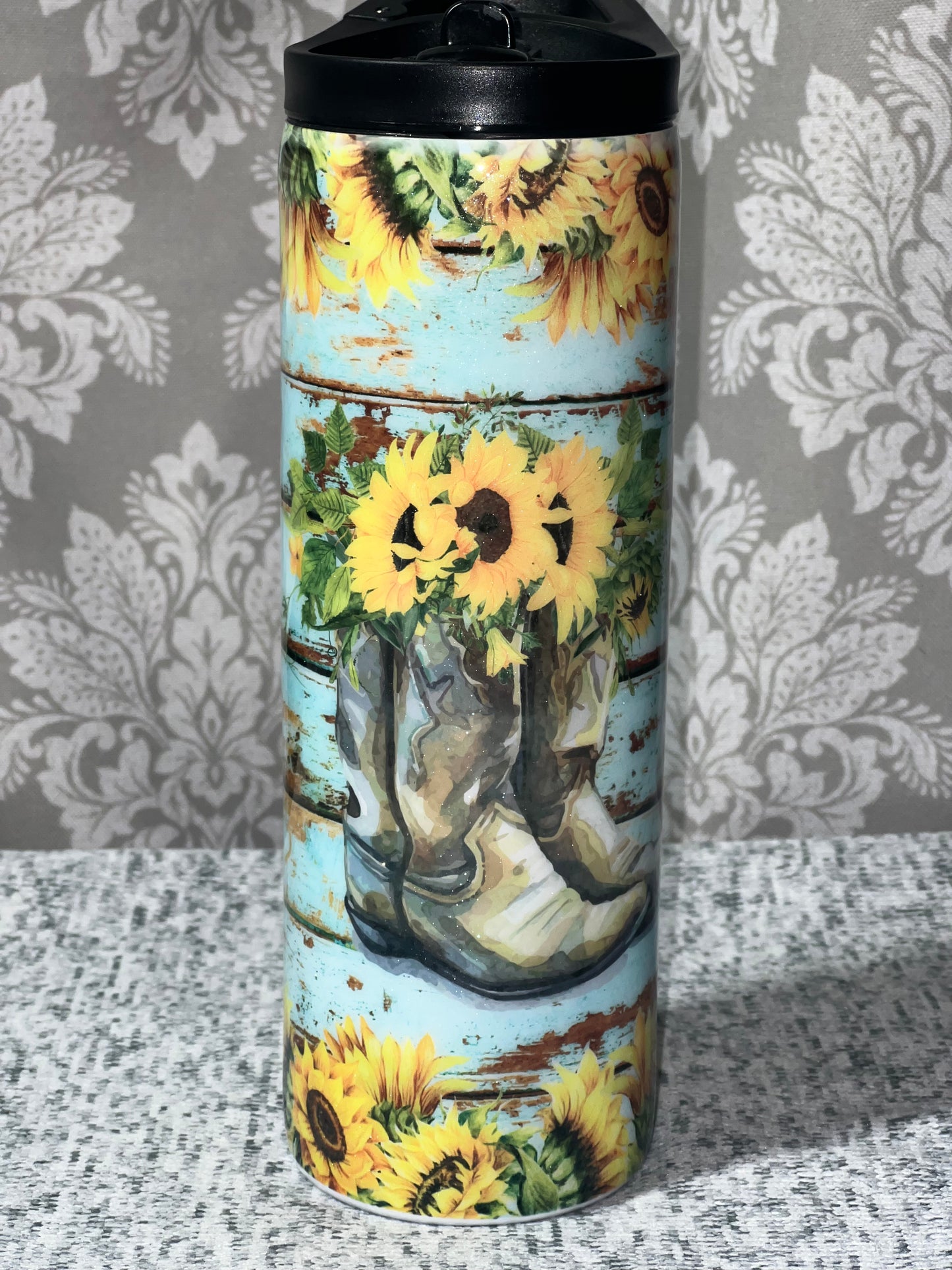 Sunflower Boots Tumbler