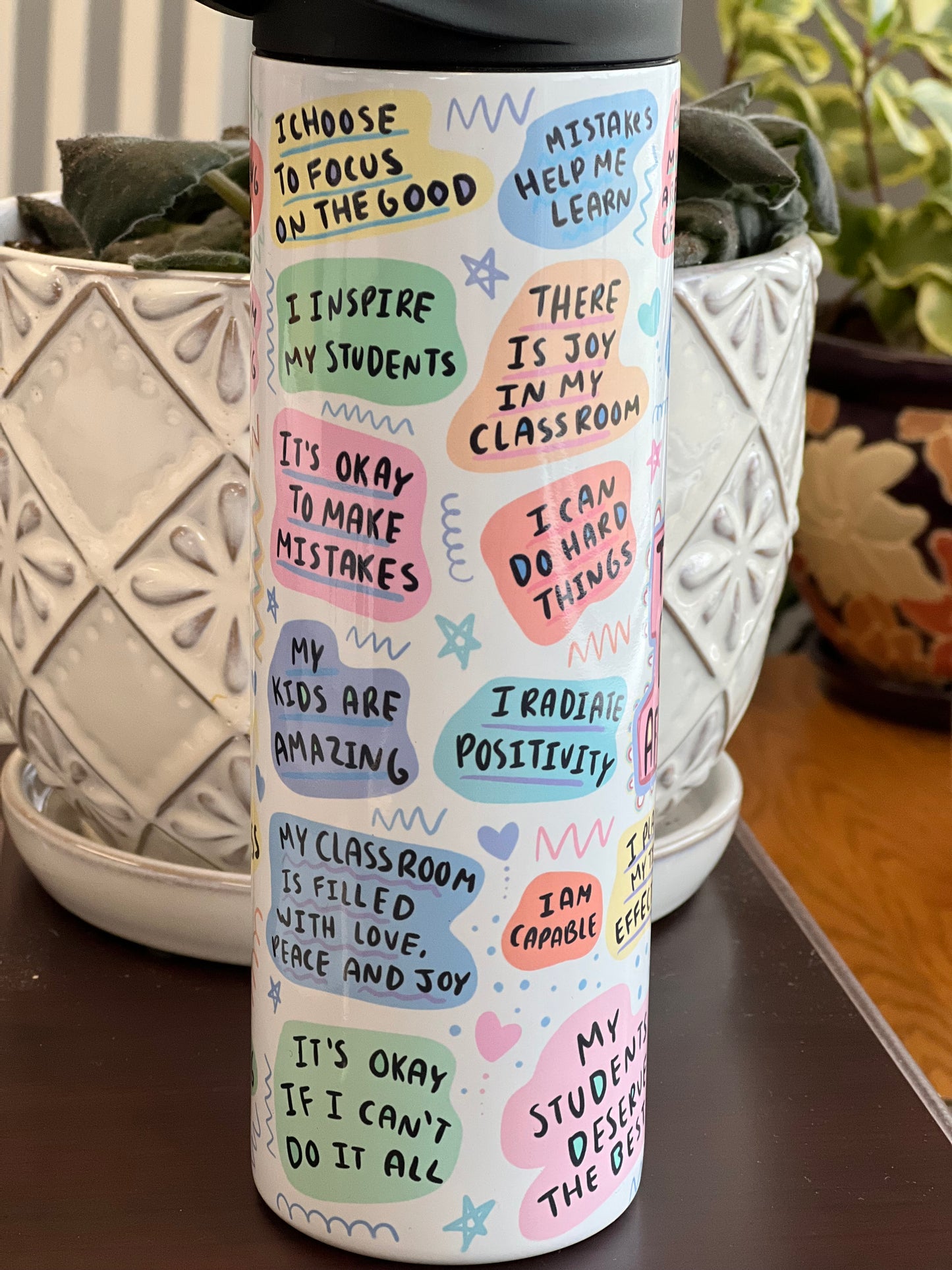 Teacher Daily Affirmations Tumbler