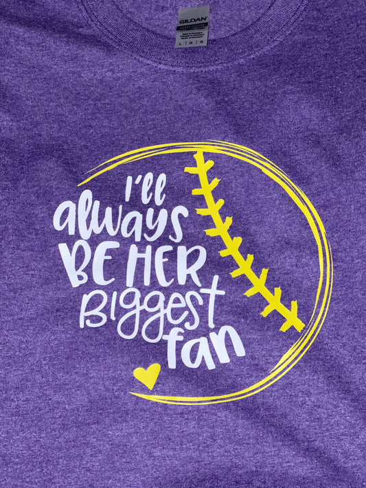 Her Biggest Fan Softball T-Shirt