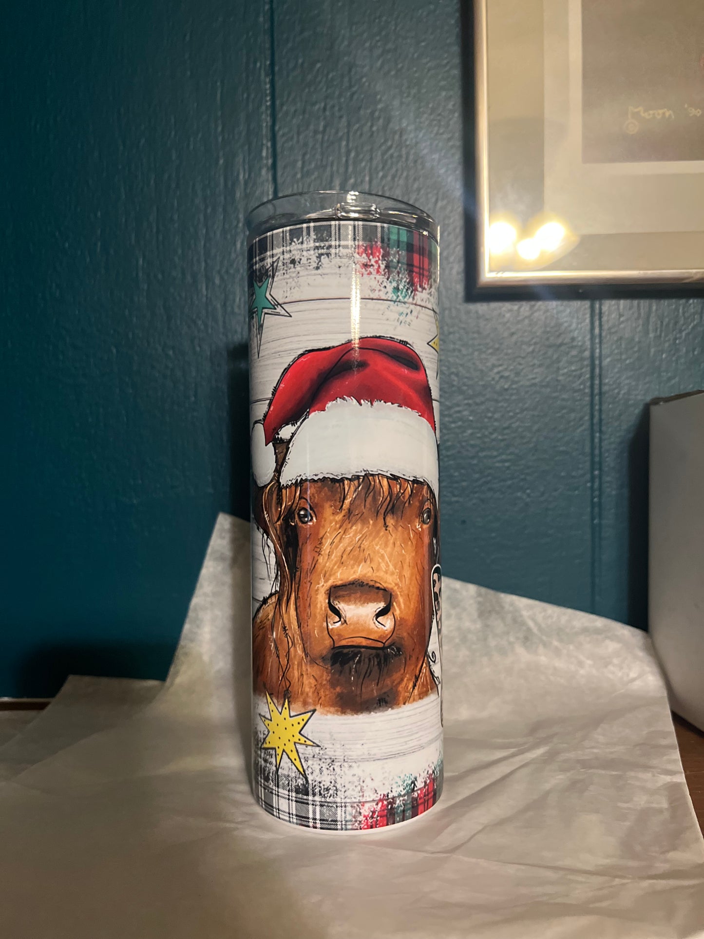 Merry Christmas Cow Tumbler