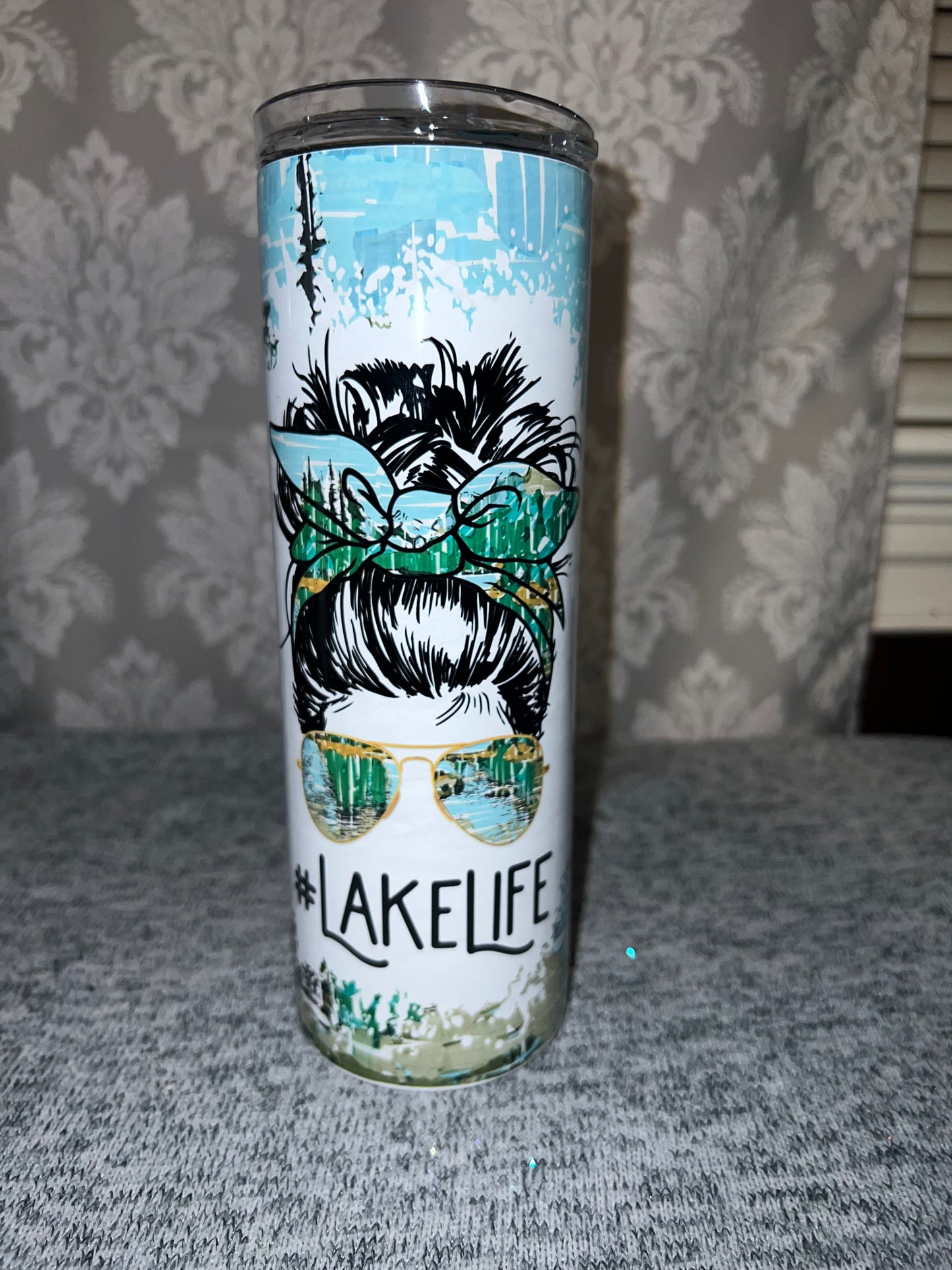 Lake Life Messy Bun Tumbler