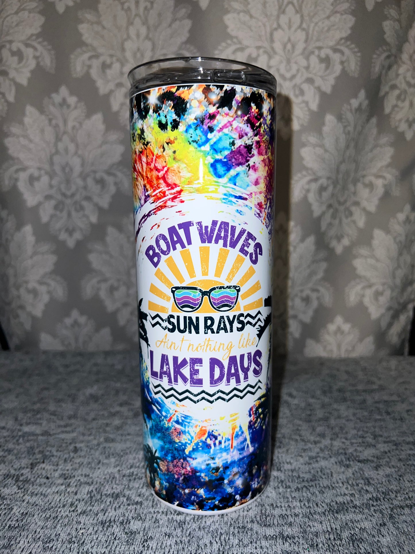 Boat Waves Lake Days Tumbler