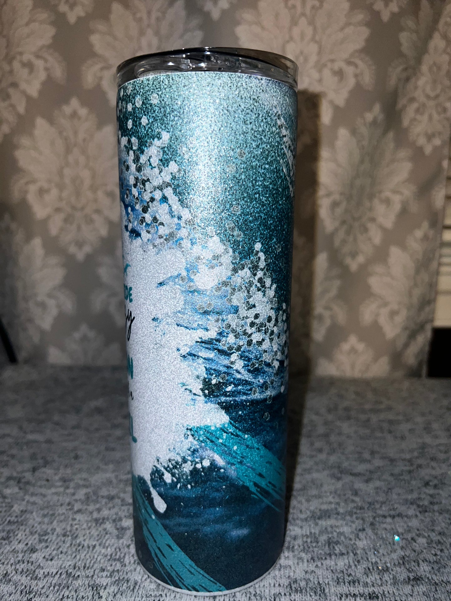 Pontoon Crazy Glitter Tumbler