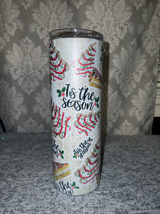 Tis the Season Glitter Tumbler