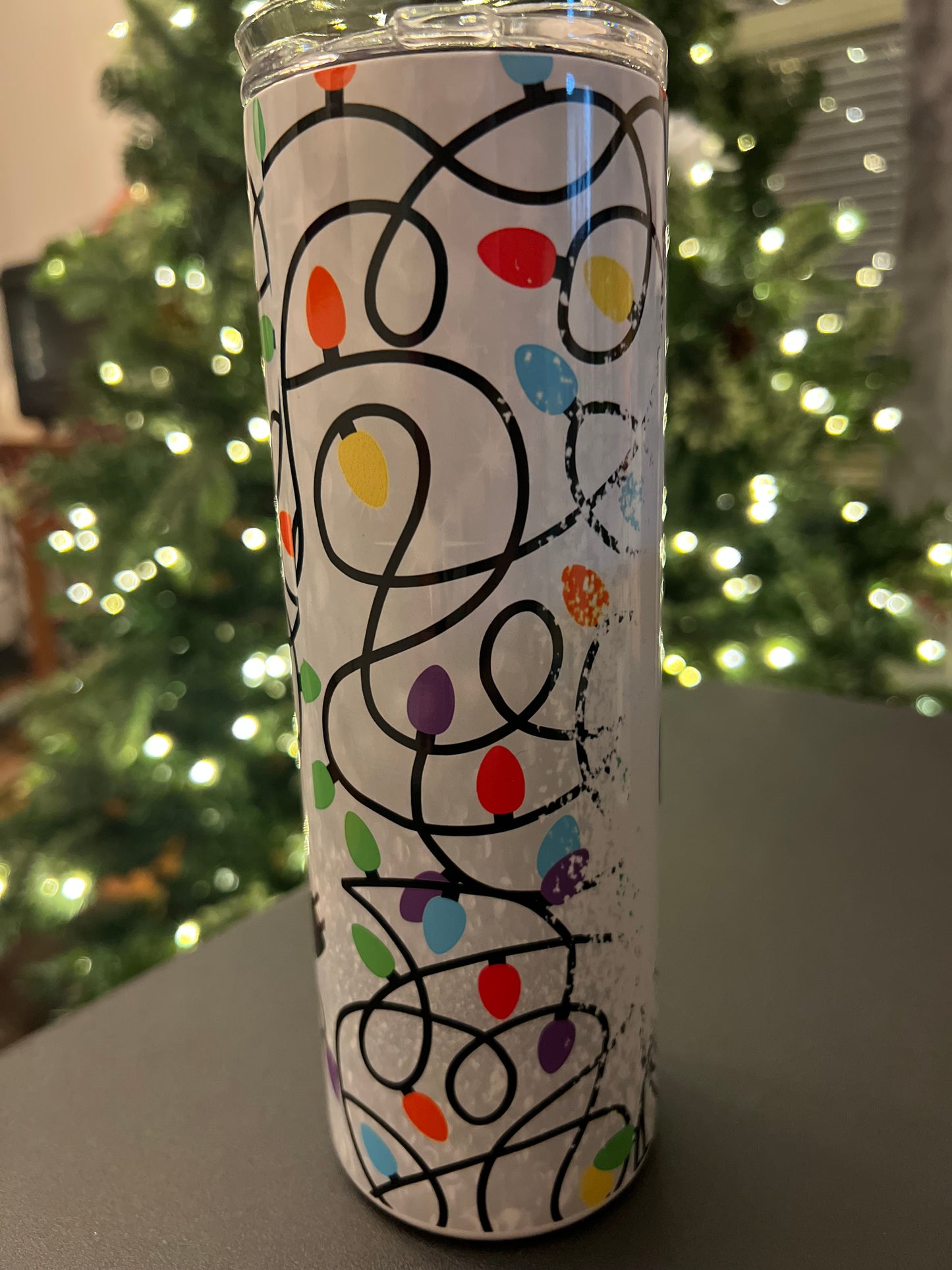 I'm Fine Christmas Lights Tumbler