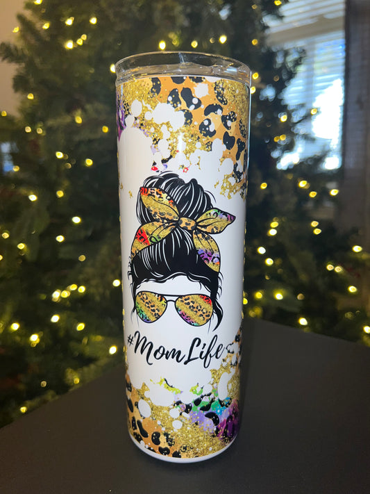 Mom Life Leopard Tumbler