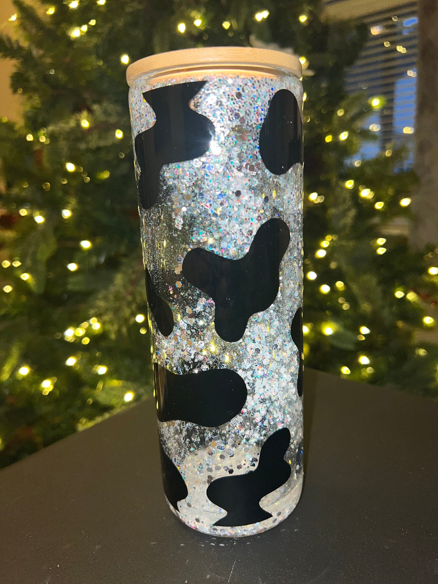 Cow Print Snow Globe