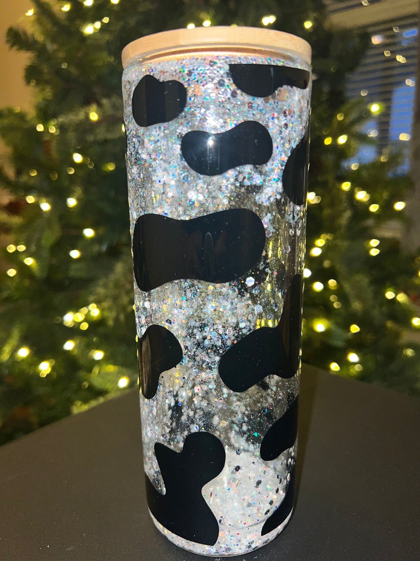 Cow Print Snow Globe