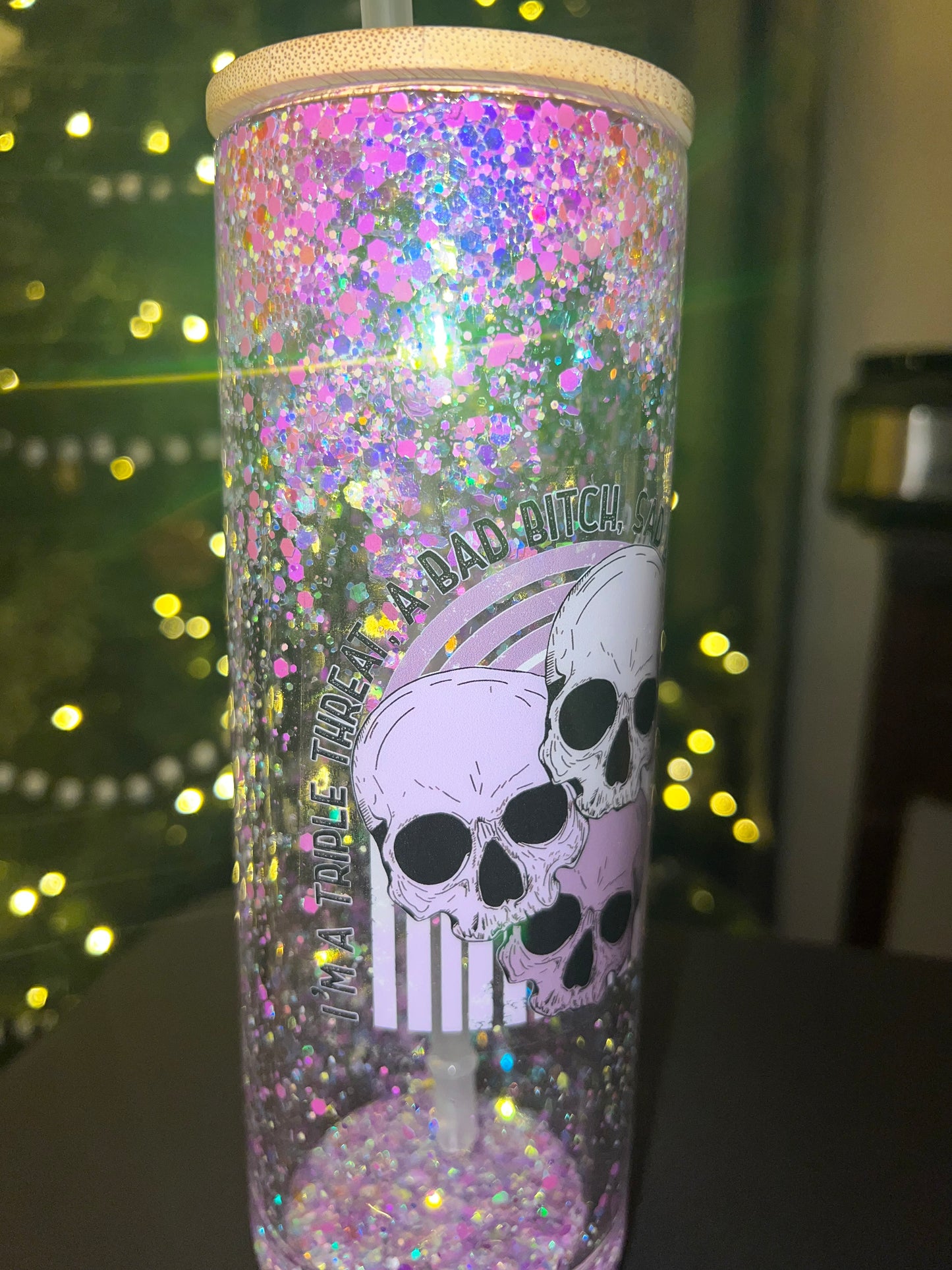 Triple Threat Snow Globe Tumbler