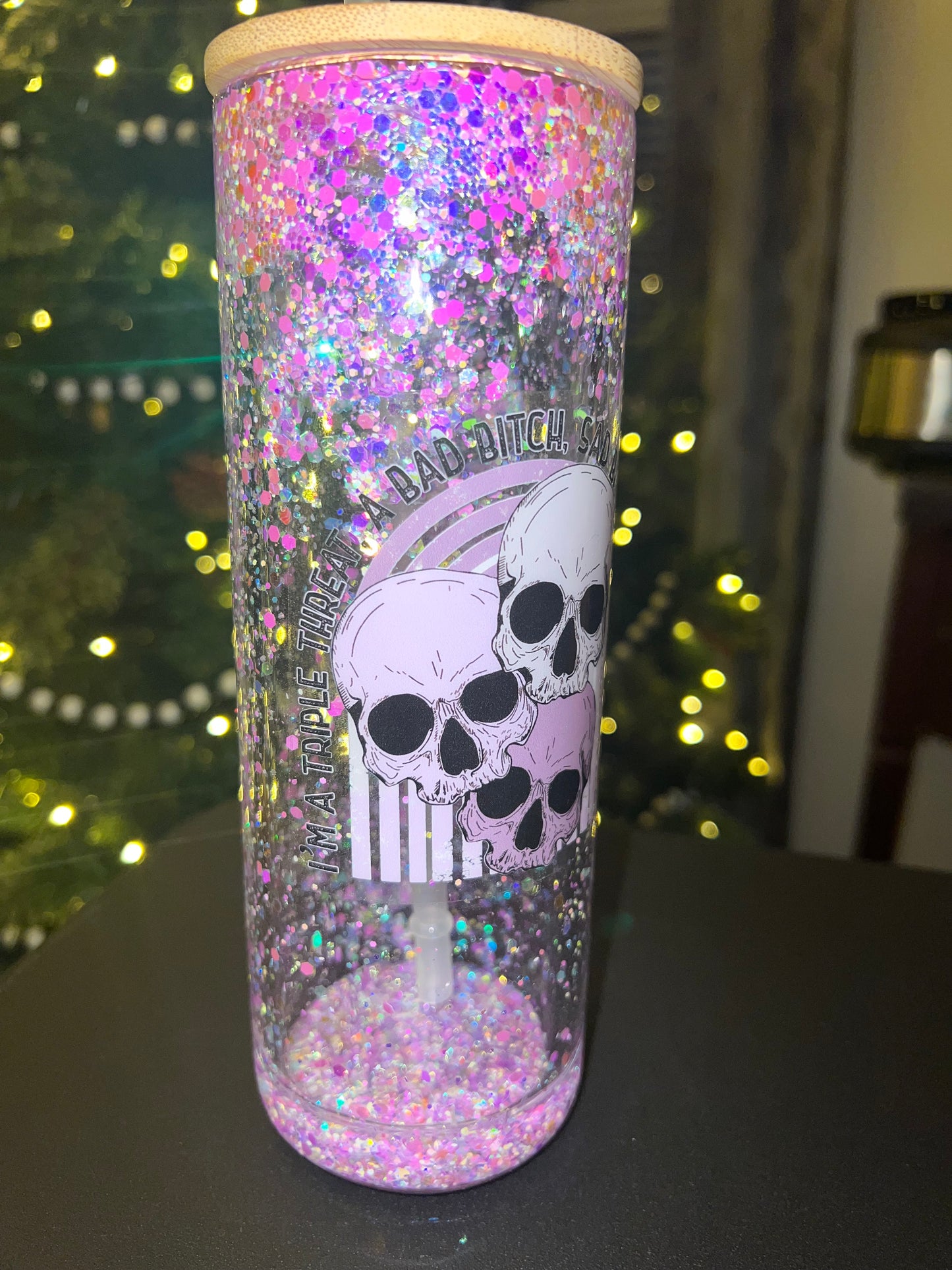 Triple Threat Snow Globe Tumbler