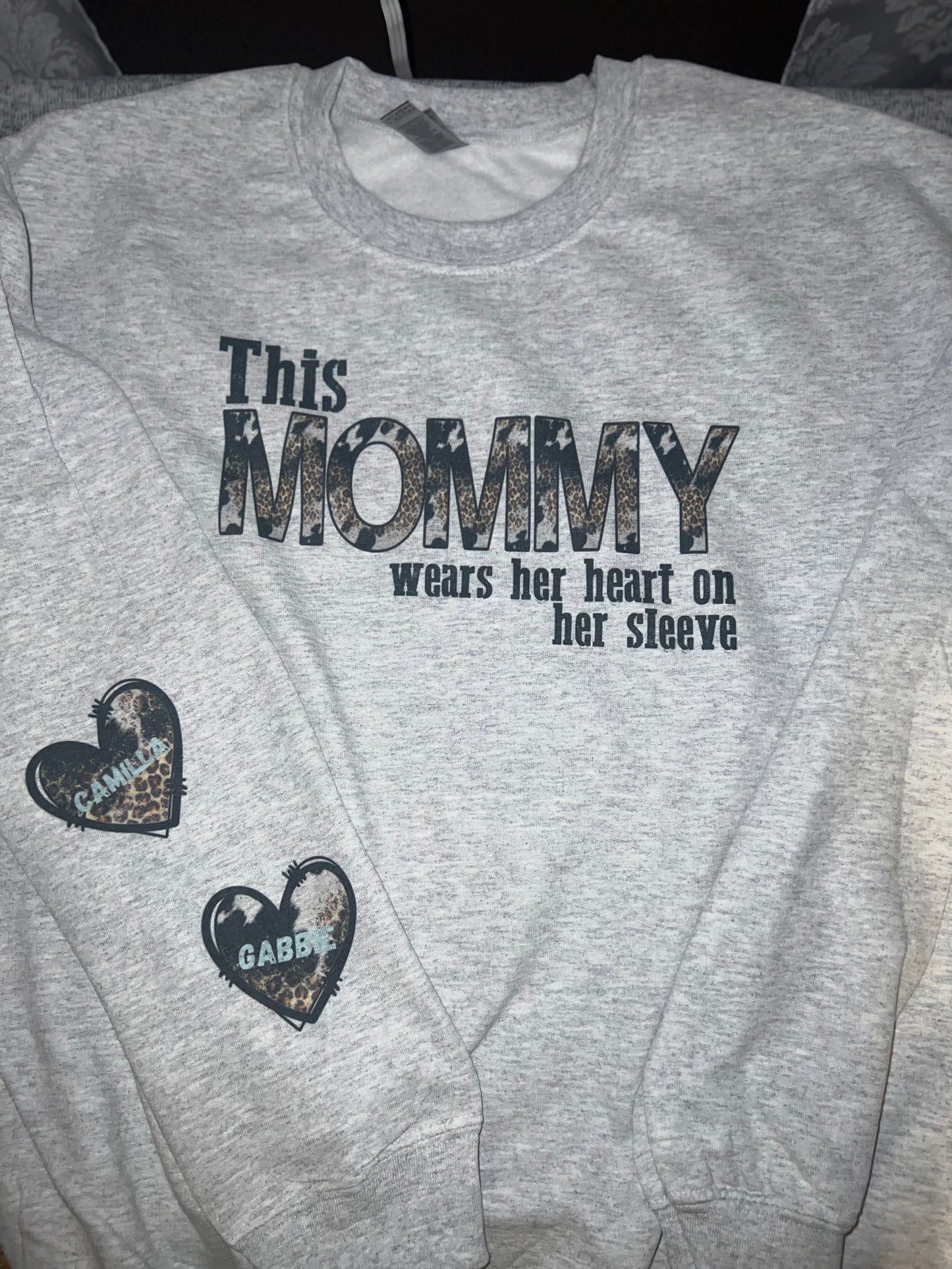 Mama Heart On Sleeve Crewneck