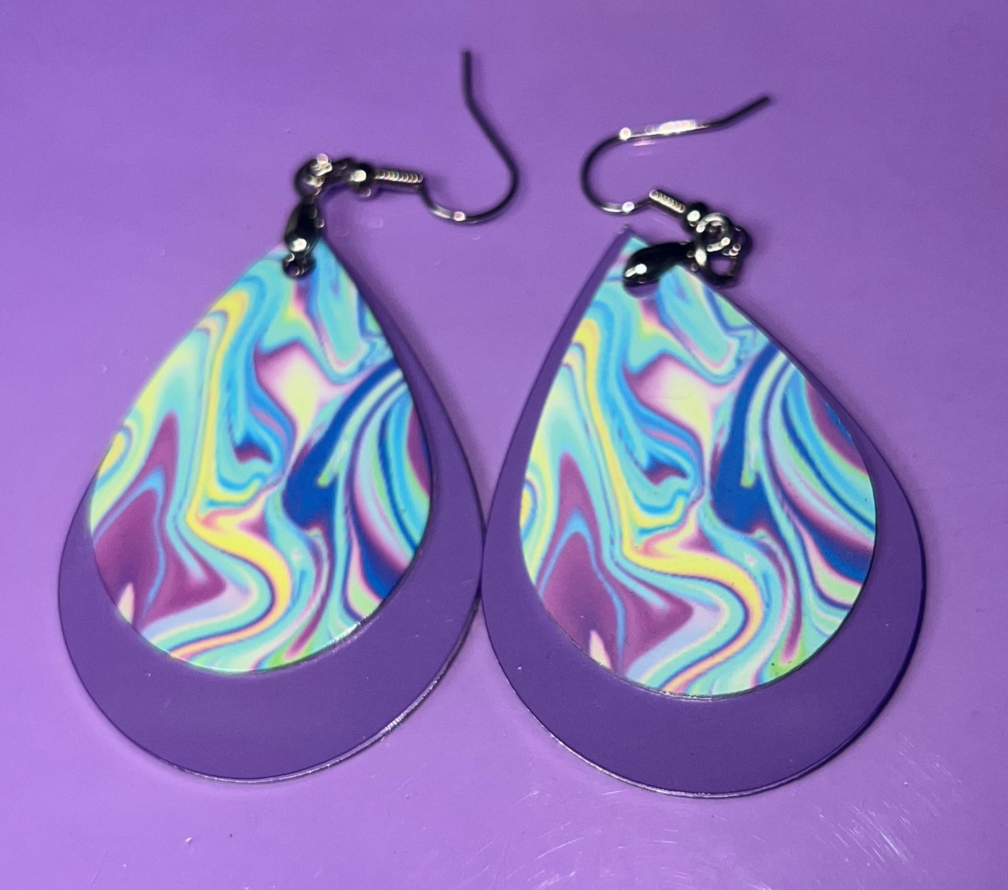 Purple Swirl Earrings