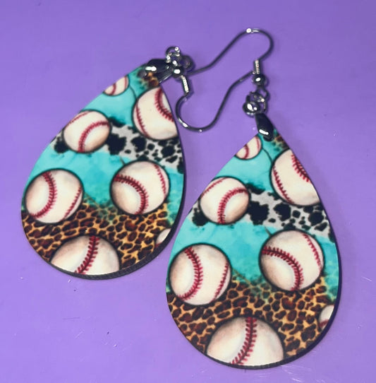 Baseball Earrings