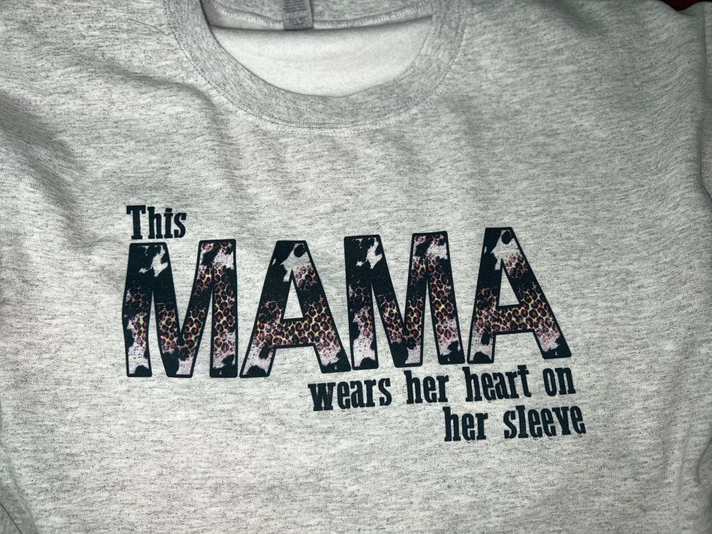 Mama Heart On Sleeve Crewneck