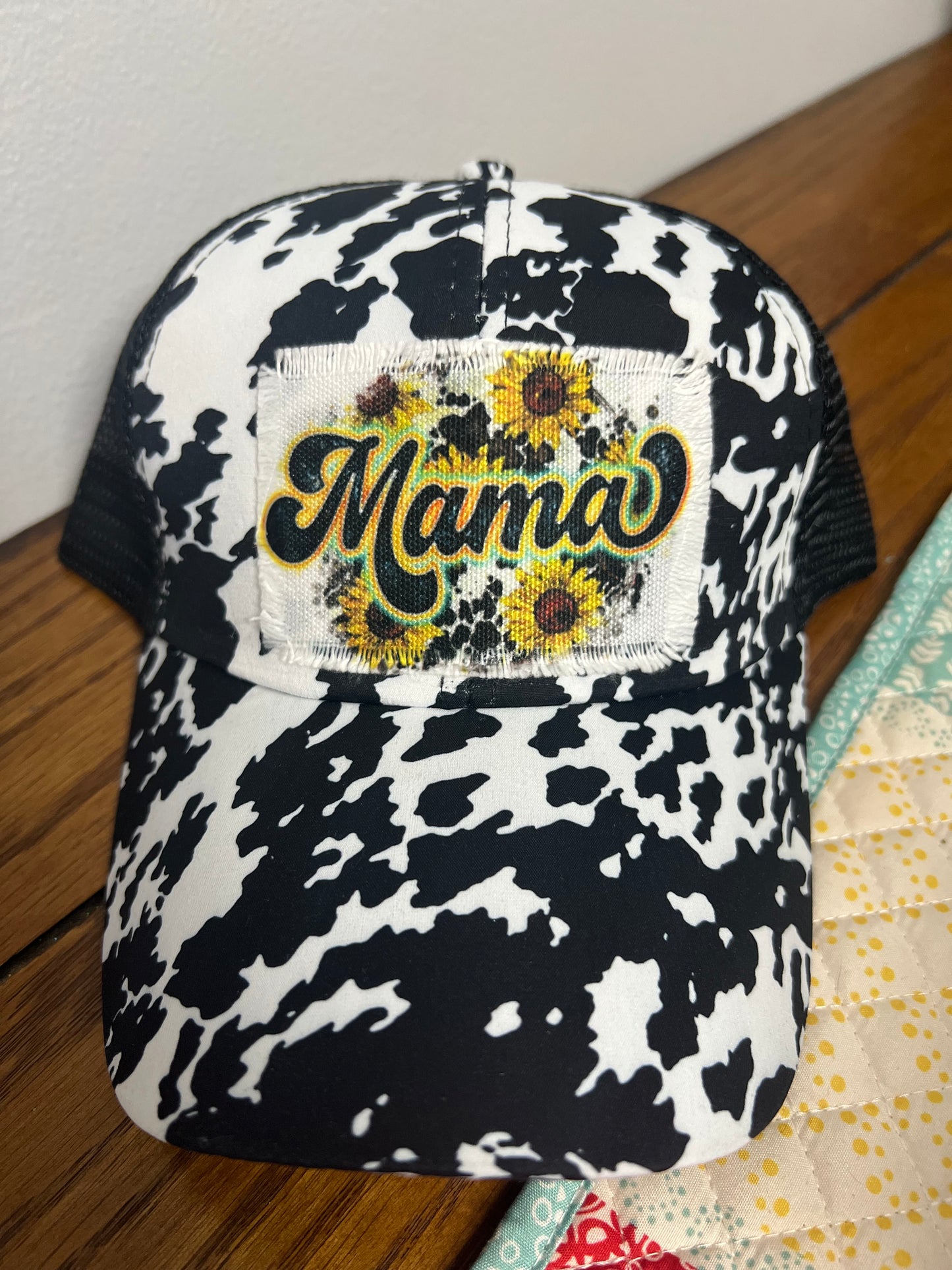 Mama Cow Print Hat