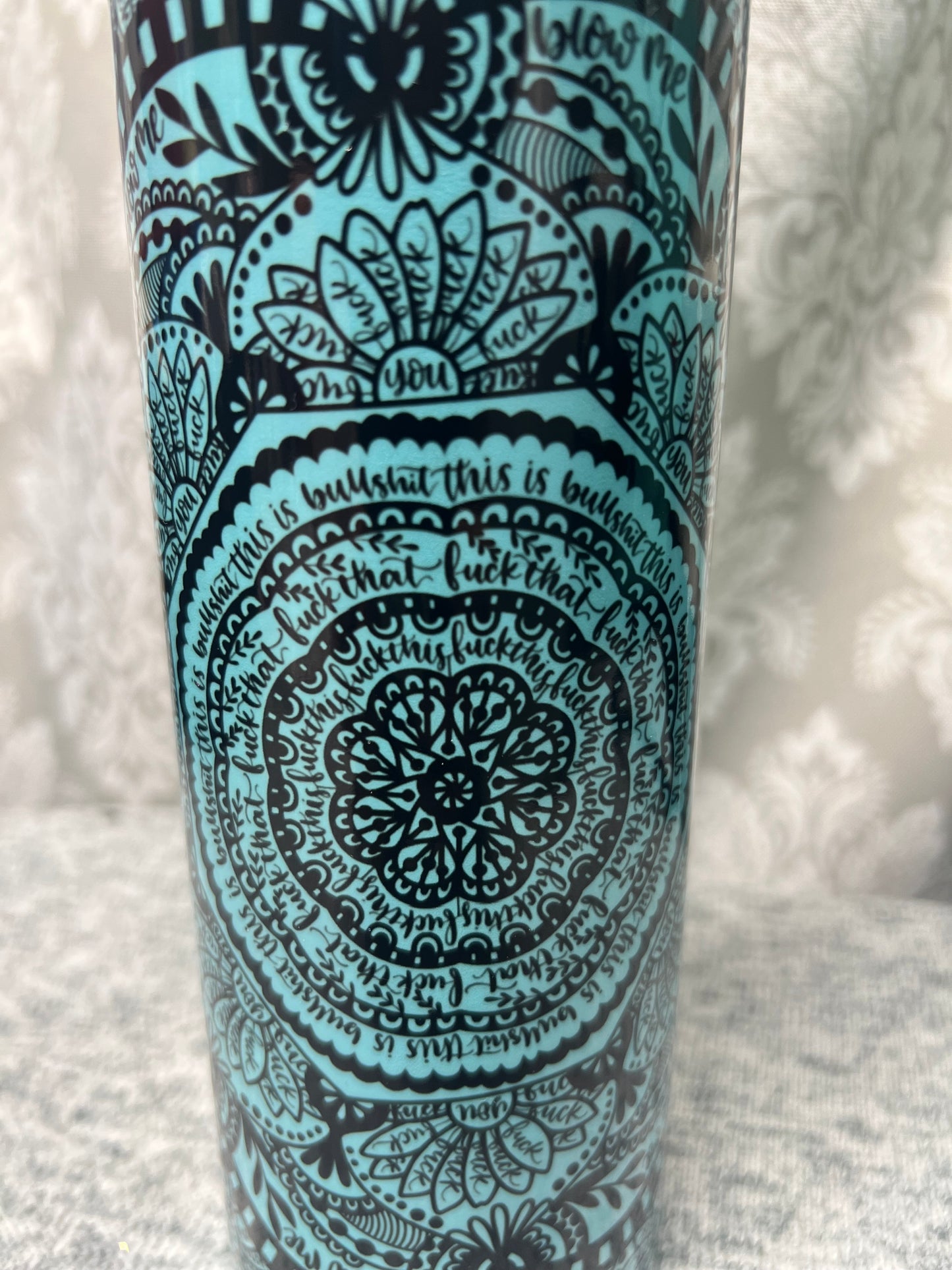 Mandala Secret Message Tumbler