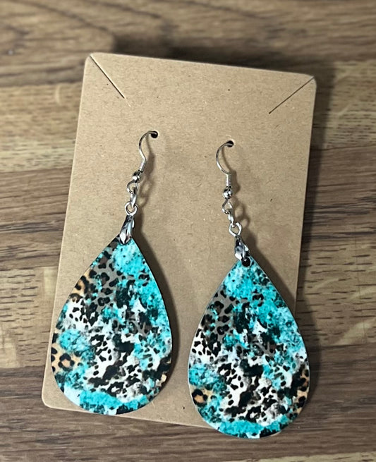 Leopard Turquoise Earrings