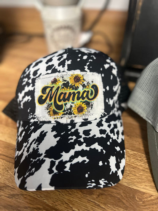 Mama Cow Print Hat